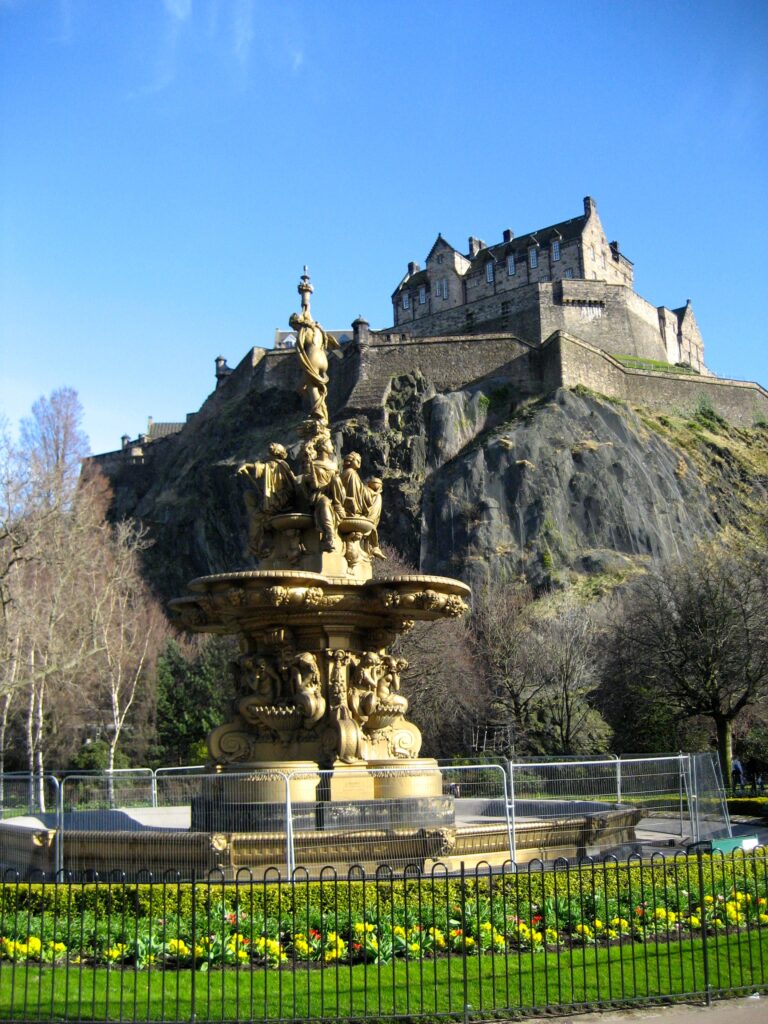 Looking up at the castle